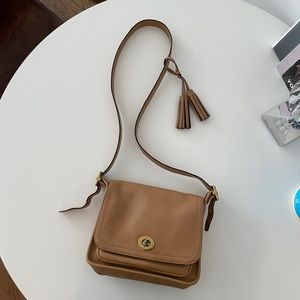Coach tan cross body bag